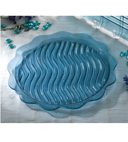 Wave Collection Round Tray 14" Dia.